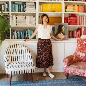 Amour Vert | silk midi Ollie Matisse skirt size M / 8